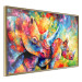 Poster Colorful Rhinoceroses - multicolored animals against a background of rainbow abstraction 127033 additionalThumb 12