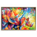 Poster Colorful Rhinoceroses - multicolored animals against a background of rainbow abstraction 127033 additionalThumb 17