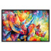 Poster Colorful Rhinoceroses - multicolored animals against a background of rainbow abstraction 127033 additionalThumb 18
