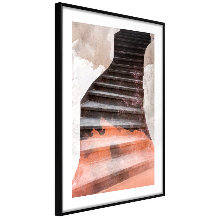 Wall Poster Another Step - abstract architecture of dark stone stairs 127833 additionalImage 6