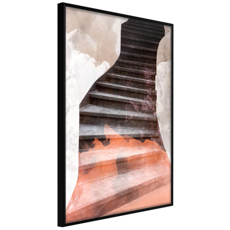Wall Poster Another Step - abstract architecture of dark stone stairs 127833 additionalImage 11