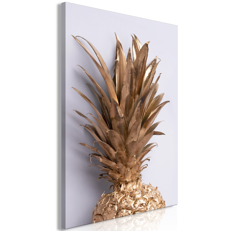 Canvas Art Print Golden Fruit (1-part) vertical - still life of a golden pineapple 129333 additionalImage 2