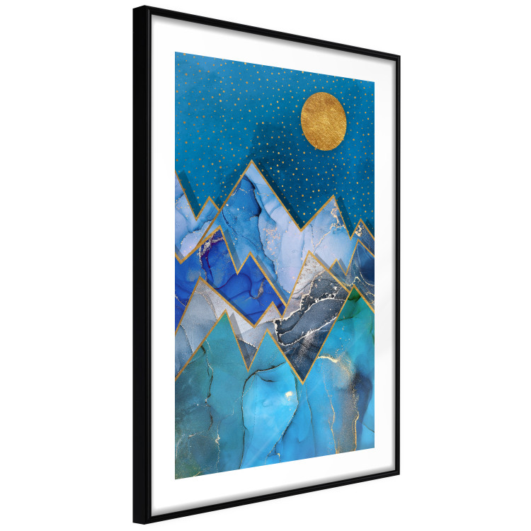 Poster Night Stroll - geometric abstraction with mountain landscape and moon 129433 additionalImage 6
