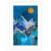 Poster Night Stroll - geometric abstraction with mountain landscape and moon 129433 additionalThumb 25