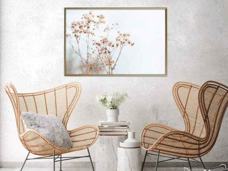 Wall Poster Cloudy Morning - plant landscape against a blurred background of bright sky 129833 additionalImage 3