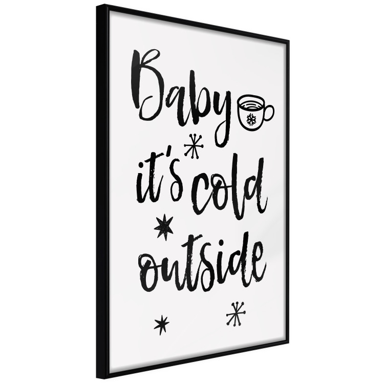 Poster Baby it's cold outside - black English text on a light background 130733 additionalImage 11