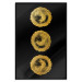 Poster Golden Branches - abstract golden trees on a black solid background 131833 additionalThumb 18