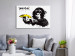 Canvas Art Print Banana Gun (1-piece) Wide - street art of exotic monkey 132433 additionalThumb 3