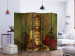 Room Divider Golden Buddha II (5-piece) - oriental holy statue in Zen style 132533 additionalThumb 2