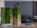 Folding Screen Ivy Wall II (5-piece) - beige bricks and green plants 132933 additionalThumb 4
