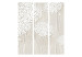 Room Separator Creamy Filigree (3-piece) - beige composition with white flowers 133133 additionalThumb 7