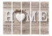 Room Separator Warmth of Home II (5-piece) - English text on a wooden background 133233 additionalThumb 3