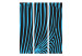 Folding Screen Zebra Pattern (Turquoise) (3-piece) - composition with blue stripes 133433 additionalThumb 3