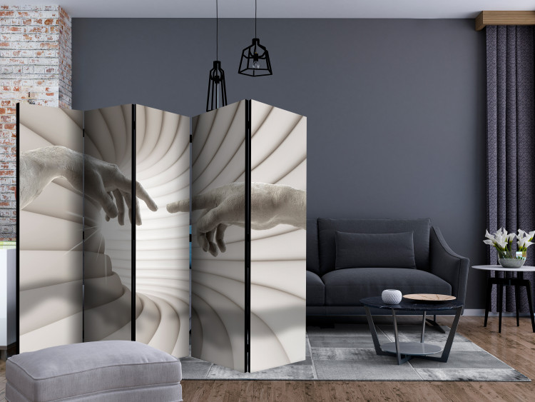 Room Separator Touch II - abstract touch of hand in bright tunnel with 3D imitation 133633 additionalImage 4