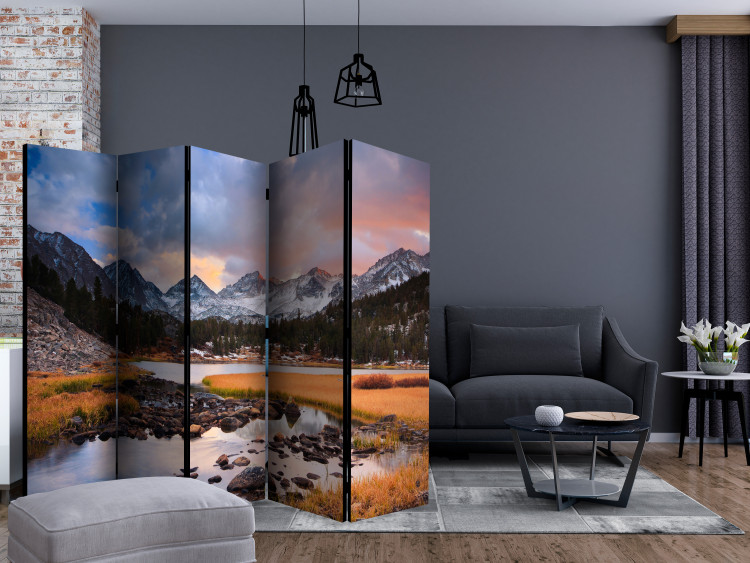 Room Divider Mountain Landscape - Approaching Spring II - stones on a mountain background 134033 additionalImage 4