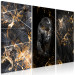Canvas Print Condemned (3-piece) - abstract black cat in glamour style 134233 additionalThumb 2