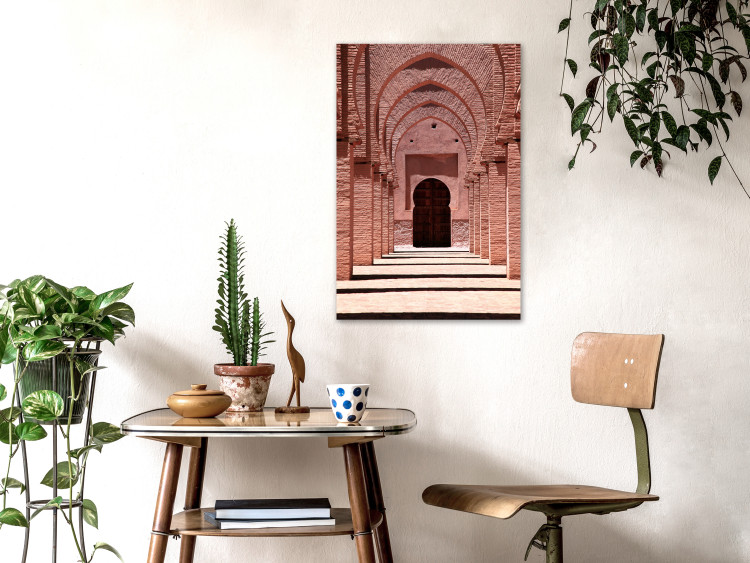 Canvas Art Print Pink Arcades (1-piece) Vertical - architecture of the Arab city 134733 additionalImage 3