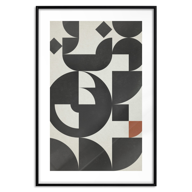 Wall Poster Great Waves - abstract composition of black geometric figures 134833 additionalImage 17