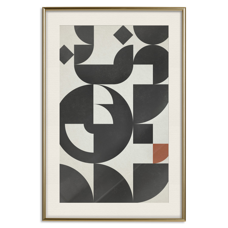 Wall Poster Great Waves - abstract composition of black geometric figures 134833 additionalImage 20
