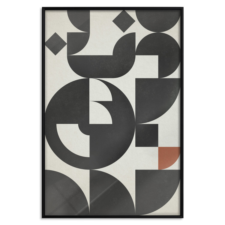 Wall Poster Great Waves - abstract composition of black geometric figures 134833 additionalImage 18
