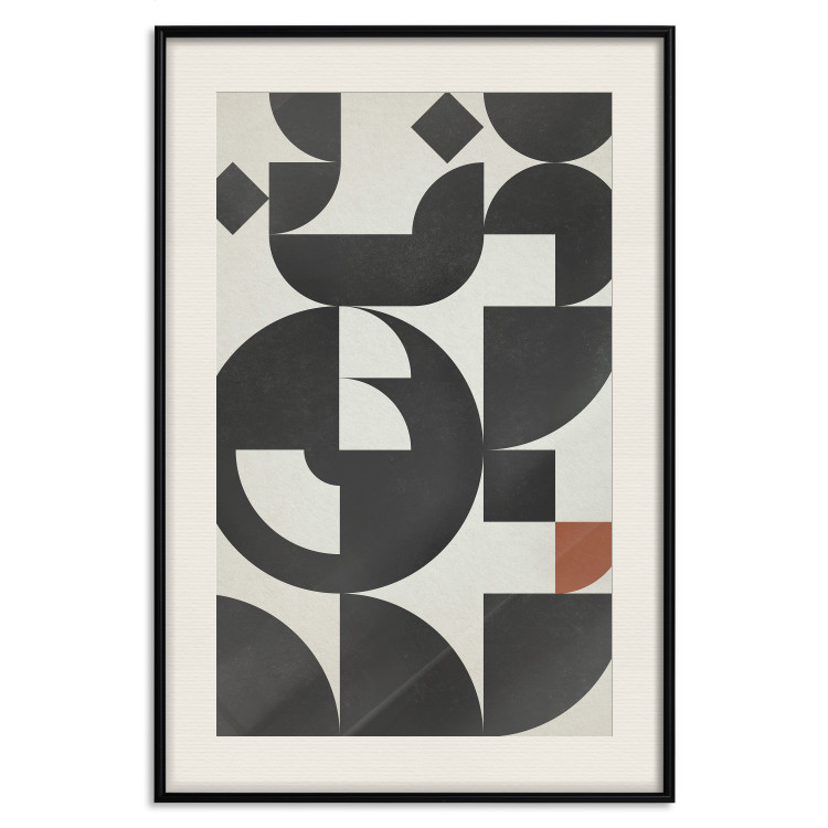 Wall Poster Great Waves - abstract composition of black geometric figures 134833 additionalImage 19