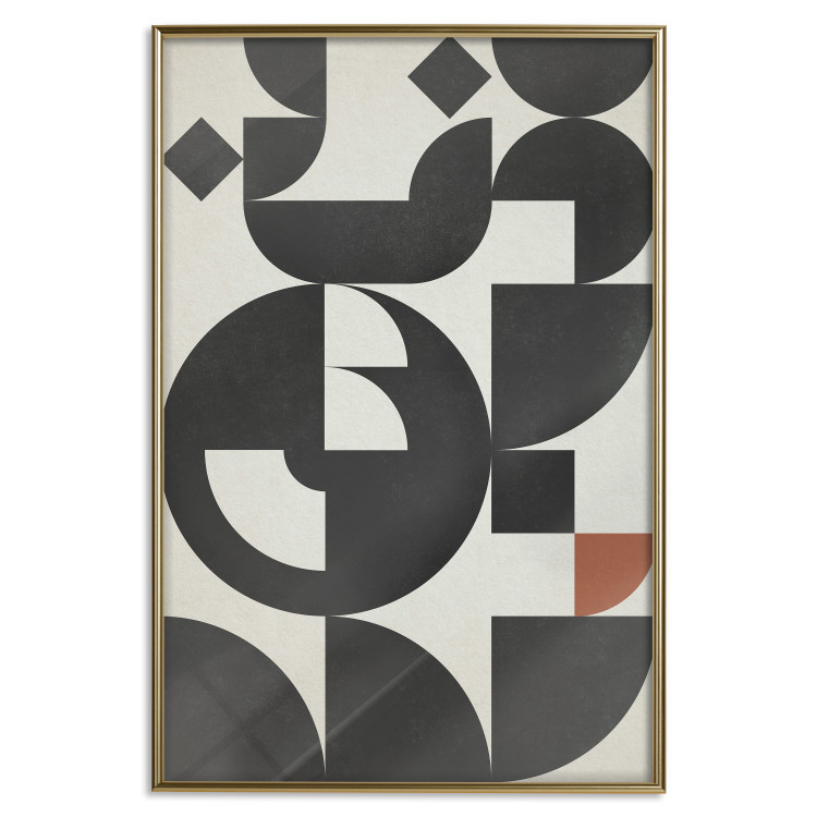 Wall Poster Great Waves - abstract composition of black geometric figures 134833 additionalImage 17