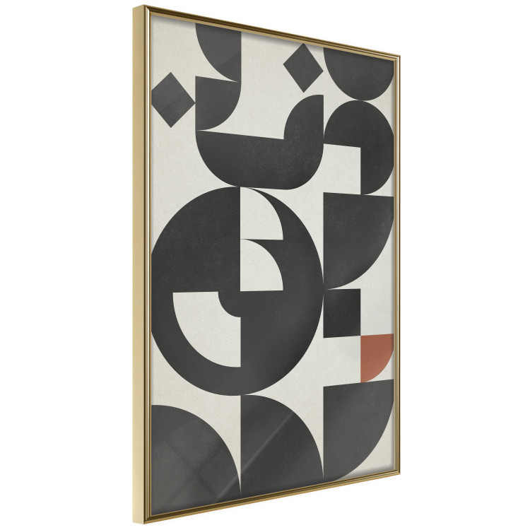 Wall Poster Great Waves - abstract composition of black geometric figures 134833 additionalImage 14