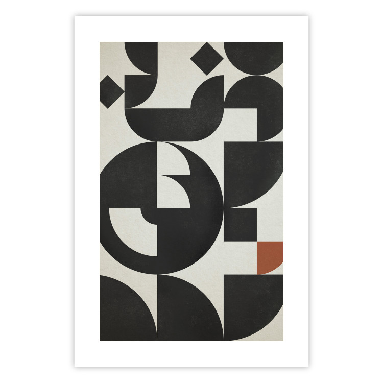 Wall Poster Great Waves - abstract composition of black geometric figures 134833 additionalImage 19
