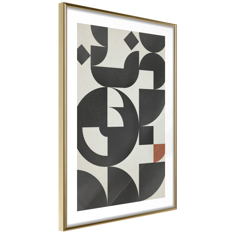 Wall Poster Great Waves - abstract composition of black geometric figures 134833 additionalImage 7