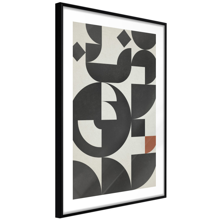 Wall Poster Great Waves - abstract composition of black geometric figures 134833 additionalImage 8