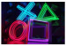 Canvas Print Neon game - backlit symbols on the controller 135433