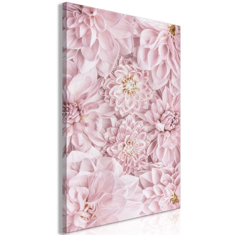Canvas Art Print Flower headdress - a bouquet of fresh, pink plants 135533 additionalImage 2