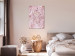 Canvas Art Print Flower headdress - a bouquet of fresh, pink plants 135533 additionalThumb 3