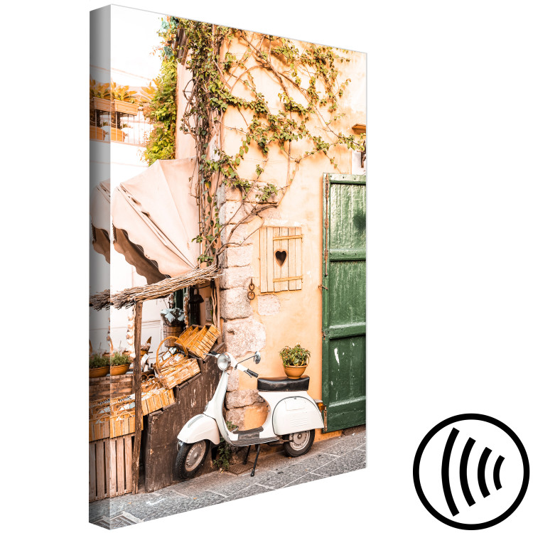 Canvas Art Print Italian Afternoon (1-piece) Vertical - motorcycle landscape on the street 135833 additionalImage 6