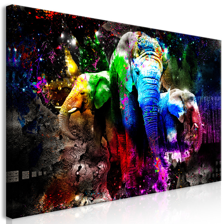 Large canvas print Colorful Elephants II [Large Format] 136433 additionalImage 2