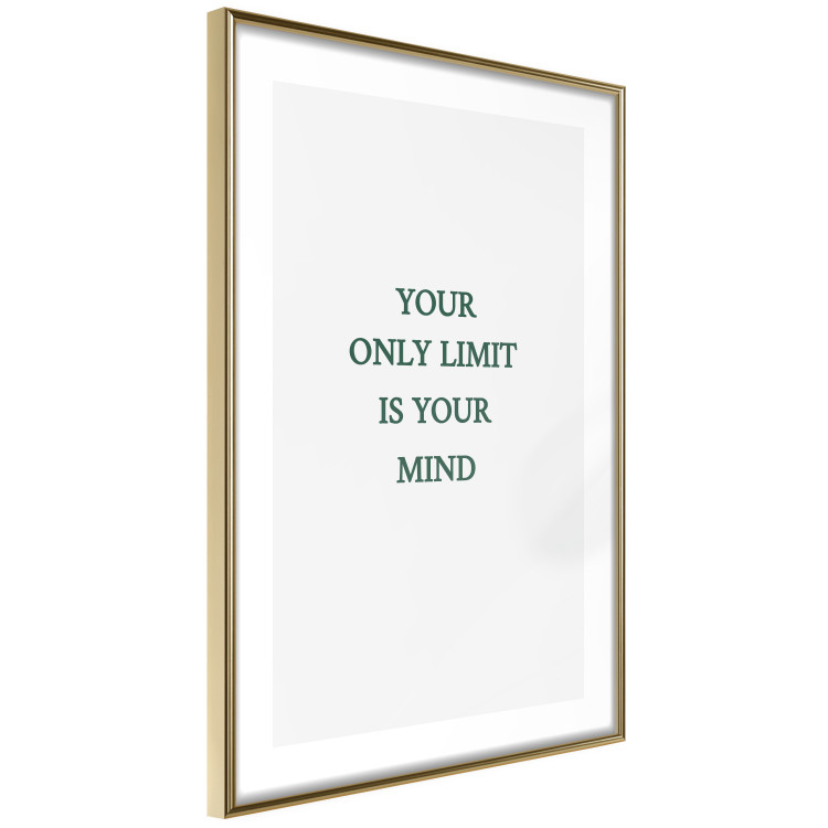 Wall Poster Your Only Limit Is Your Mind - green English text on white 137233 additionalImage 20