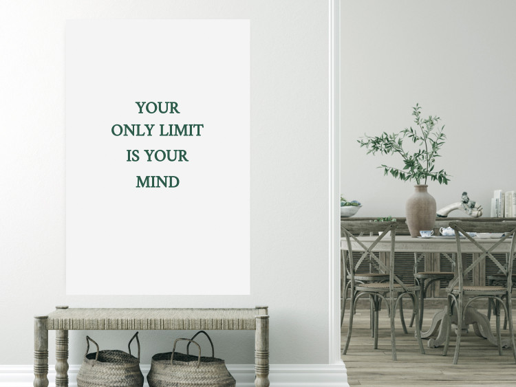 Wall Poster Your Only Limit Is Your Mind - green English text on white 137233 additionalImage 19