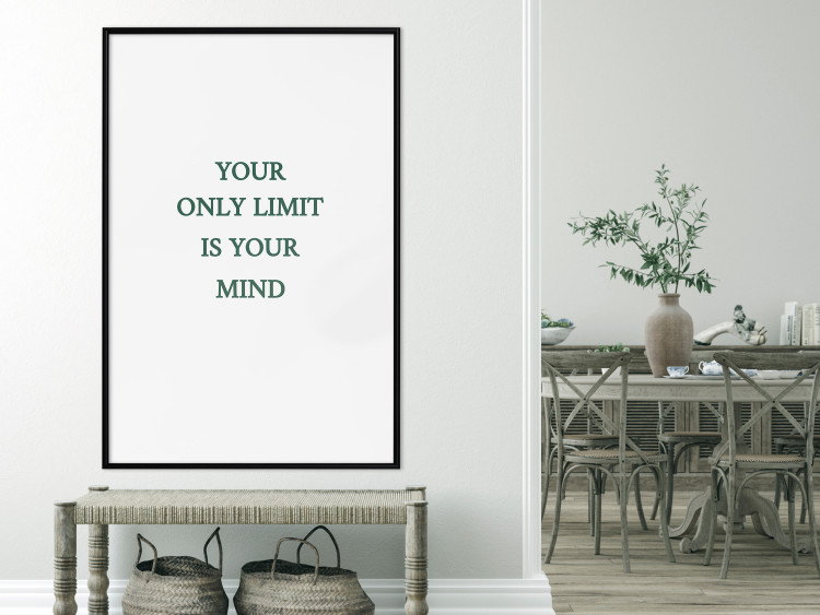 Wall Poster Your Only Limit Is Your Mind - green English text on white 137233 additionalImage 17
