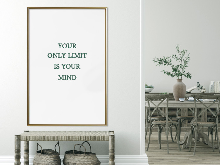 Wall Poster Your Only Limit Is Your Mind - green English text on white 137233 additionalImage 16