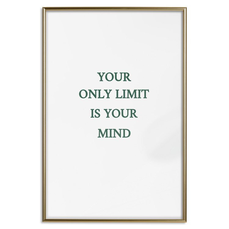 Wall Poster Your Only Limit Is Your Mind - green English text on white 137233 additionalImage 10