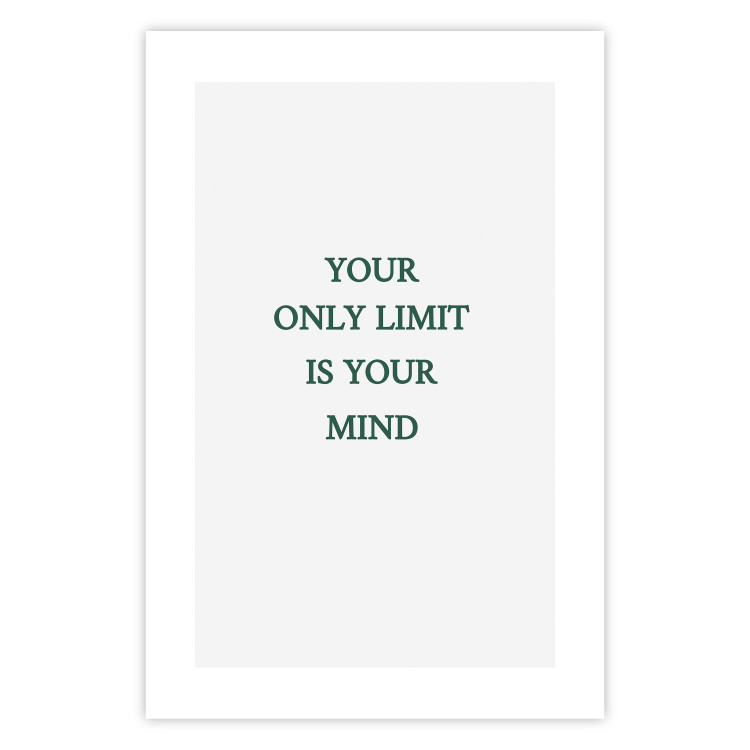 Wall Poster Your Only Limit Is Your Mind - green English text on white 137233 additionalImage 12