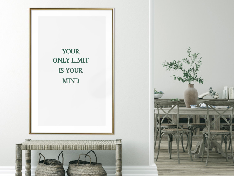 Wall Poster Your Only Limit Is Your Mind - green English text on white 137233 additionalImage 14