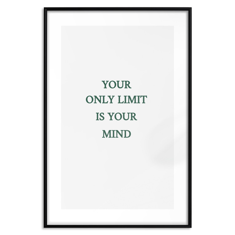 Wall Poster Your Only Limit Is Your Mind - green English text on white 137233 additionalImage 9