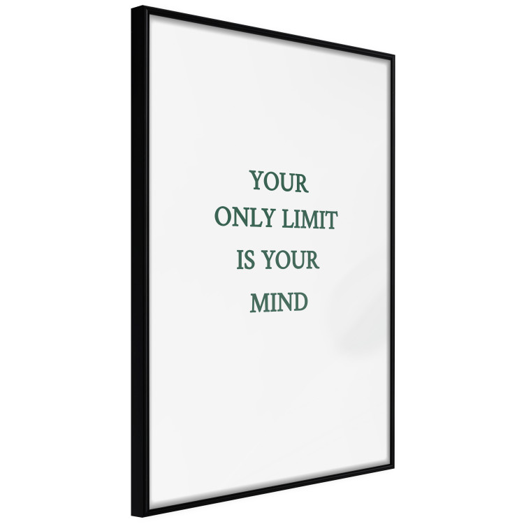 Wall Poster Your Only Limit Is Your Mind - green English text on white 137233 additionalImage 7
