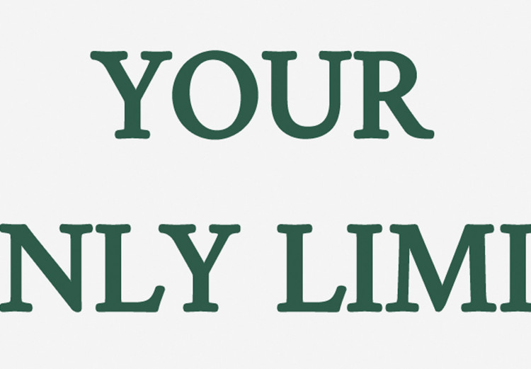 Wall Poster Your Only Limit Is Your Mind - green English text on white 137233 additionalImage 3