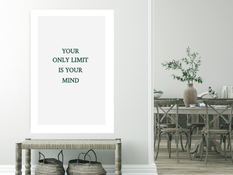 Wall Poster Your Only Limit Is Your Mind - green English text on white 137233 additionalImage 18