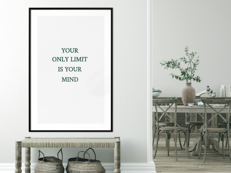 Wall Poster Your Only Limit Is Your Mind - green English text on white 137233 additionalImage 15