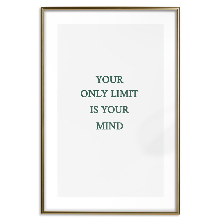 Wall Poster Your Only Limit Is Your Mind - green English text on white 137233 additionalImage 8