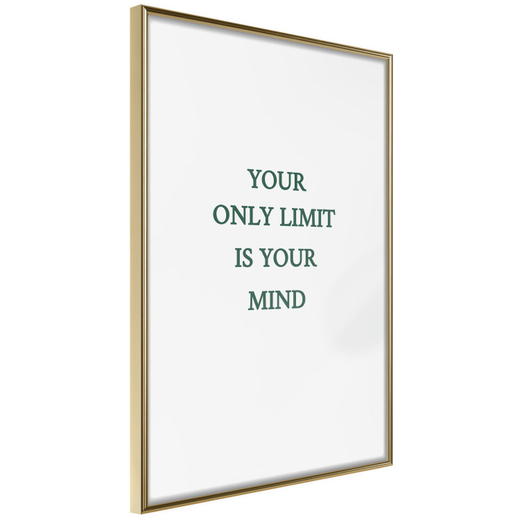 Wall Poster Your Only Limit Is Your Mind - green English text on white 137233 additionalImage 6