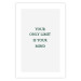 Wall Poster Your Only Limit Is Your Mind - green English text on white 137233 additionalThumb 12
